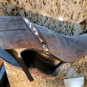 Alfani Gray Suede Booties  Size 9